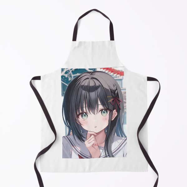 Item preview, Serious Black Haired Anime Student Portrait designed and sold by Piotrek0001.