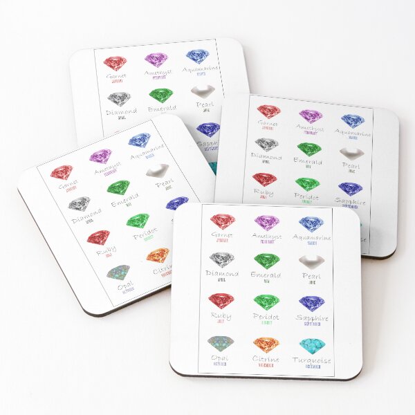 Item preview, Diamond Birthstone chart with 12 Diamonds and 12 Months designed and sold by DigitalGemArt.