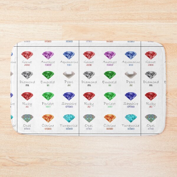 Item preview, Diamond Birthstone chart with 12 Diamonds and 12 Months designed and sold by DigitalGemArt.