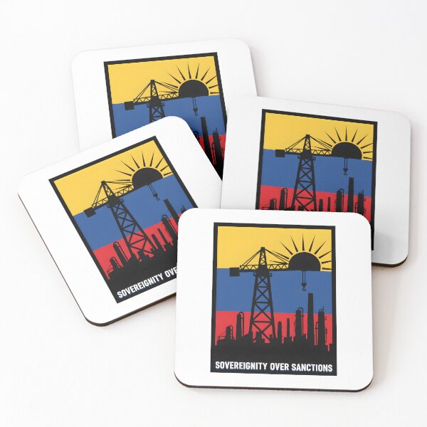 Item preview, Political propaganda poster with industrial silhouette and Venezuelan flag colors designed and sold by homydesign.