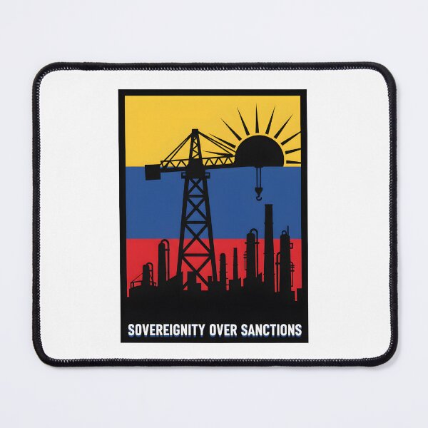 Item preview, Political propaganda poster with industrial silhouette and Venezuelan flag colors designed and sold by homydesign.