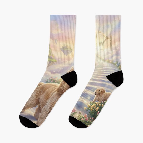 Item preview, American Cocker Spaniel Stairway to Heaven Dog Art designed and sold by PetMemorialArt.