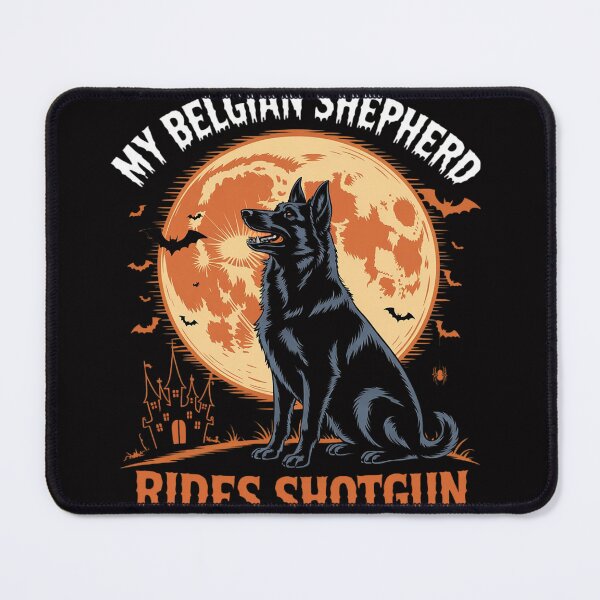 Item preview, Belgian Shepherd Halloween  Rides Shotgun designed and sold by gerardostokes.