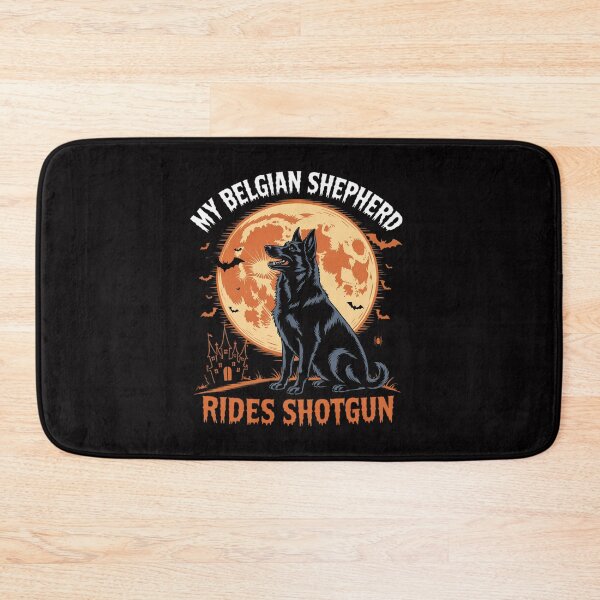 Item preview, Belgian Shepherd Halloween  Rides Shotgun designed and sold by gerardostokes.