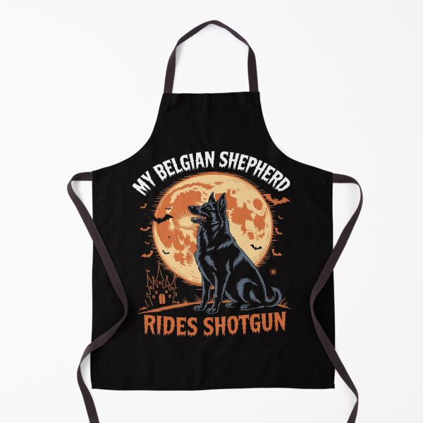 Item preview, Belgian Shepherd Halloween Rides Shotgun designed and sold by gerardostokes.