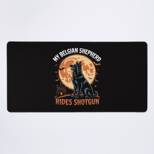 Item preview, Belgian Shepherd Halloween  Rides Shotgun designed and sold by gerardostokes.