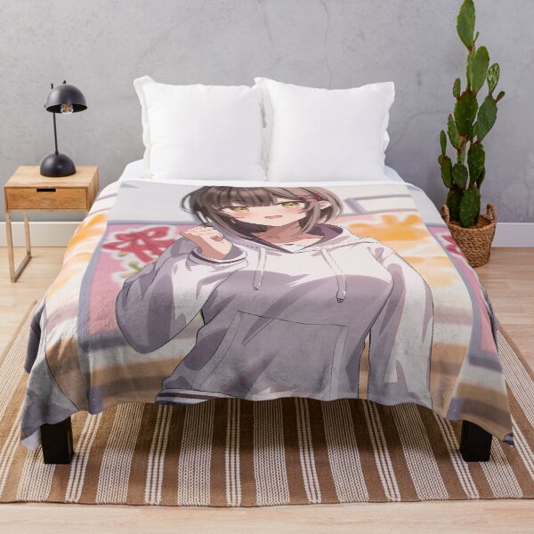 Artikelvorschau, Entspanntes Anime-Mädchen im weißen Hoodie entworfen und verkauft von Piotrek0001.