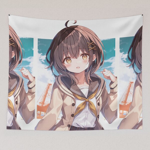 Item preview, Messy Hair Anime Girl Golden Hour Portrait designed and sold by Piotrek0001.