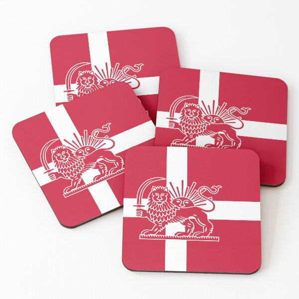 Item preview, Danish–Iranian Heritage Flag | Lion and Sun Fusion designed and sold by FlagX.