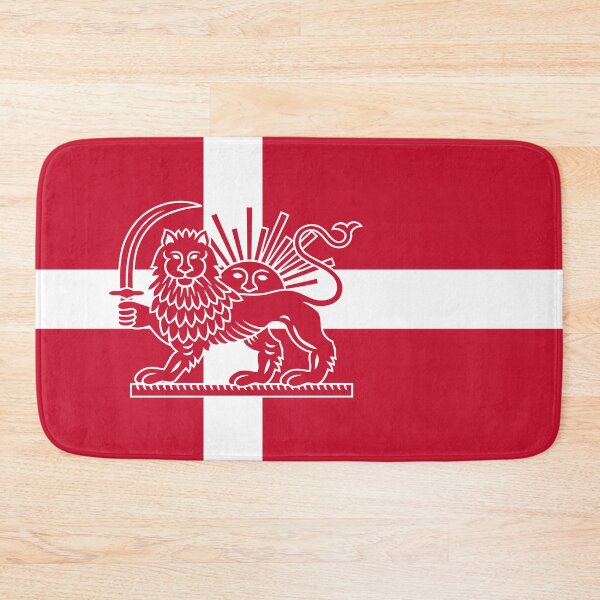 Item preview, Danish–Iranian Heritage Flag | Lion and Sun Fusion designed and sold by FlagX.