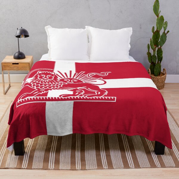 Item preview, Danish–Iranian Heritage Flag | Lion and Sun Fusion designed and sold by FlagX.