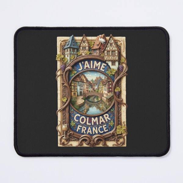 Item preview, J’Aime Colmar, France – Art Nouveau Mosaic Canal Scene designed and sold by FrancophileFun.