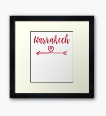 Marrakech Love Heart Handwriting Style Framed Print