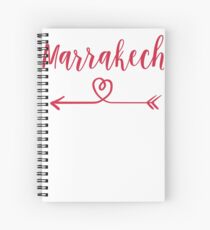 Marrakech Love Heart Handwriting Style Spiral Notebook