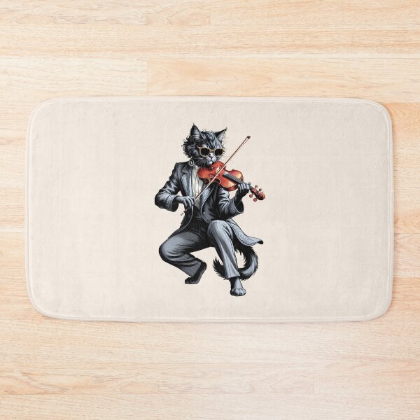 Item preview, The Maestro - Cool Black Cat Violinist in Tuxedo designed and sold by Dakson Design - Fantasy Art.
