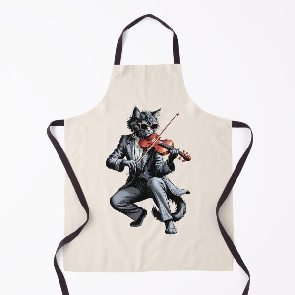 Item preview, The Maestro - Cool Black Cat Violinist in Tuxedo designed and sold by Dakson Design - Fantasy Art.
