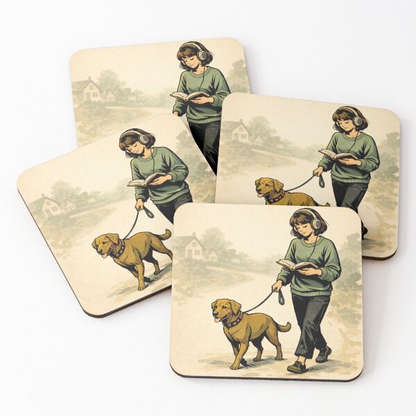 Item preview, Book Lover Lofi Girl – Reading While Walking – Gift for Book Lovers • Retro Comic • Vintage Halftone designed and sold by JacobKAurumhead.