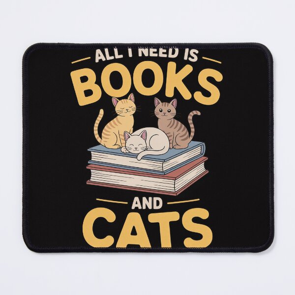 Item preview, All I Need Is Books And Cats Adorable Book Obsessed Cat Mom designed and sold by jewellmeyers.
