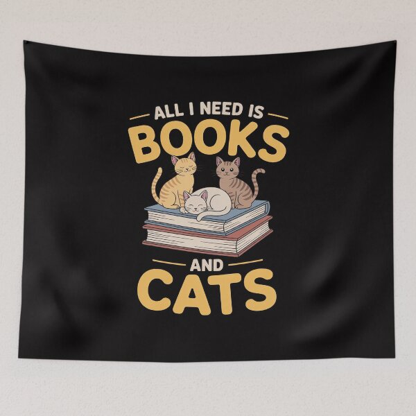 Item preview, All I Need Is Books And Cats Adorable Book Obsessed Cat Mom designed and sold by jewellmeyers.