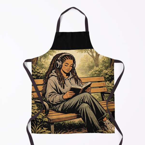 Item preview, Book Lover Lofi Girl – Park Bench Reading – Gift for Book Lovers • Retro Comic • Vintage Halftone designed and sold by JacobKAurumhead.