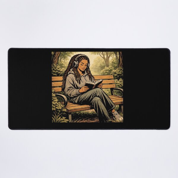 Item preview, Book Lover Lofi Girl – Park Bench Reading – Gift for Book Lovers • Retro Comic • Vintage Halftone designed and sold by JacobKAurumhead.