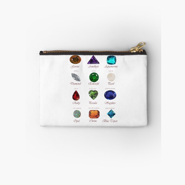Item preview, Birthstone chart with 12 Gemstones and 12 Months designed and sold by DigitalGemArt.