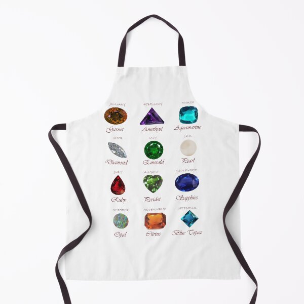 Item preview, Birthstone chart with 12 Gemstones and 12 Months designed and sold by DigitalGemArt.
