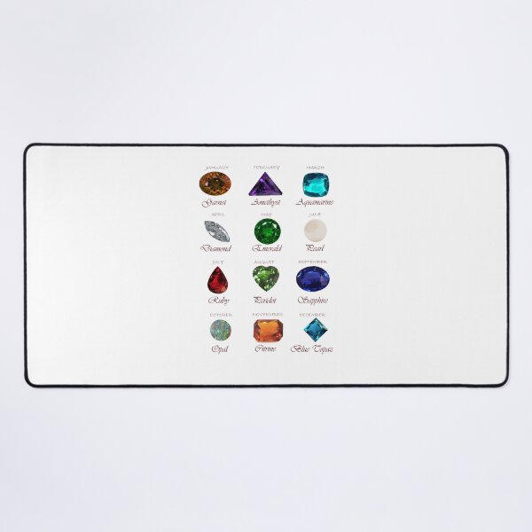 Item preview, Birthstone chart with 12 Gemstones and 12 Months designed and sold by DigitalGemArt.