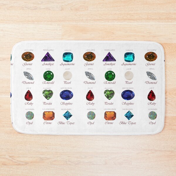 Item preview, Birthstone chart with 12 Gemstones and 12 Months designed and sold by DigitalGemArt.