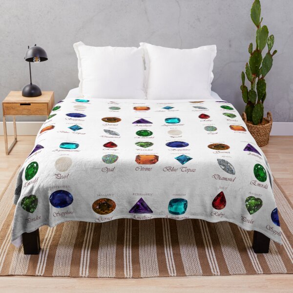 Item preview, Birthstone chart with 12 Gemstones and 12 Months designed and sold by DigitalGemArt.