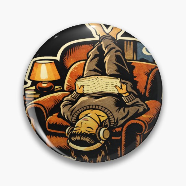 Item preview, Book Lover Lofi Girl – Upside Down Reading – Gift for Book Lovers • Retro Comic • Vintage Halftone designed and sold by JacobKAurumhead.