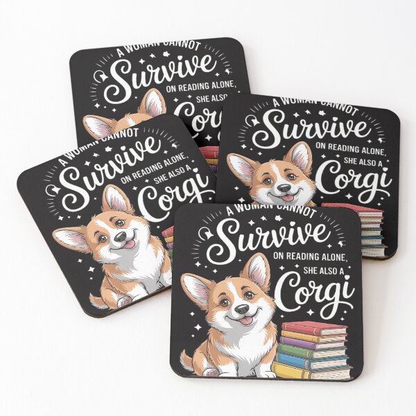 Item preview, A Woman Cannot Survive on Reading Alone Corgi Book designed and sold by jewellmeyers.