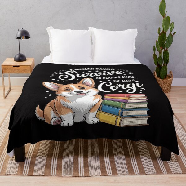 Item preview, A Woman Cannot Survive on Reading Alone Corgi Book designed and sold by jewellmeyers.