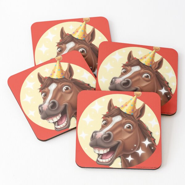 Item preview, Emoji Cartoon Horse – Smiling Party Celebration designed and sold by Creative Inspire Store.