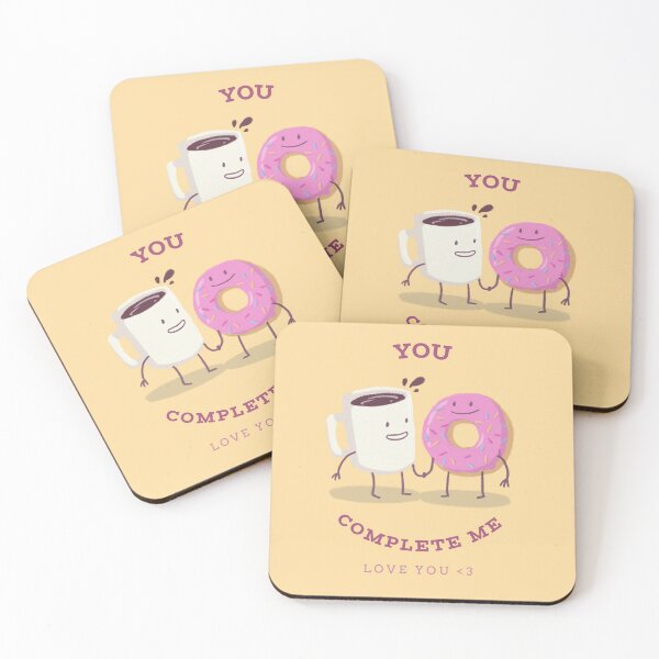 Item preview, You Complete Me Coffee and Donut Love designed and sold by NOTRE-BONHEUR.