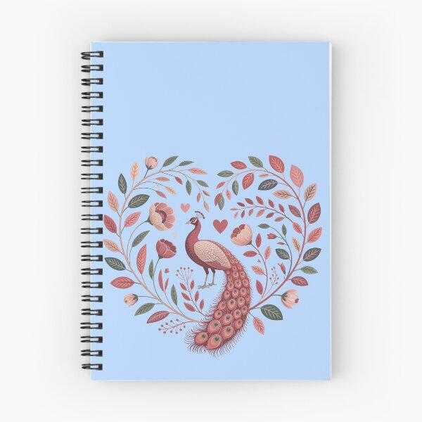 Item preview, Eternal Grace – Romantic Peacock in Floral Heart Illustration designed and sold by SoftStyleStudio ⭐⭐⭐.