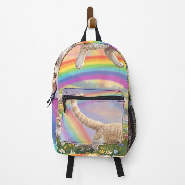 Item preview, Devon Rex Cat Rainbow Bridge Paradise Art designed and sold by PetMemorialArt.