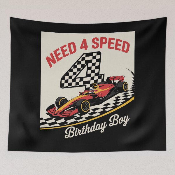 Item preview, 4 Year Old Racing Car,4th Birthday Race Car designed and sold by traceydowns.