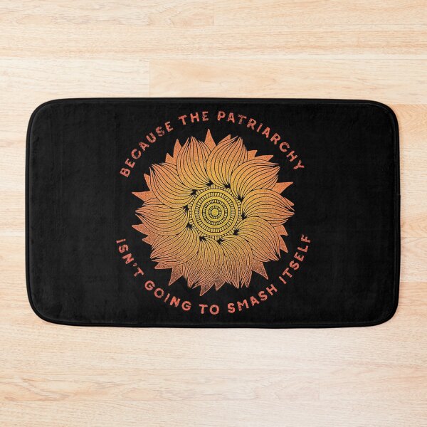 Item preview, Because the Patriarchy Isn’t Going to Smash Itself – Feminist Sunflower Mandala designed and sold by TeesbyDD.
