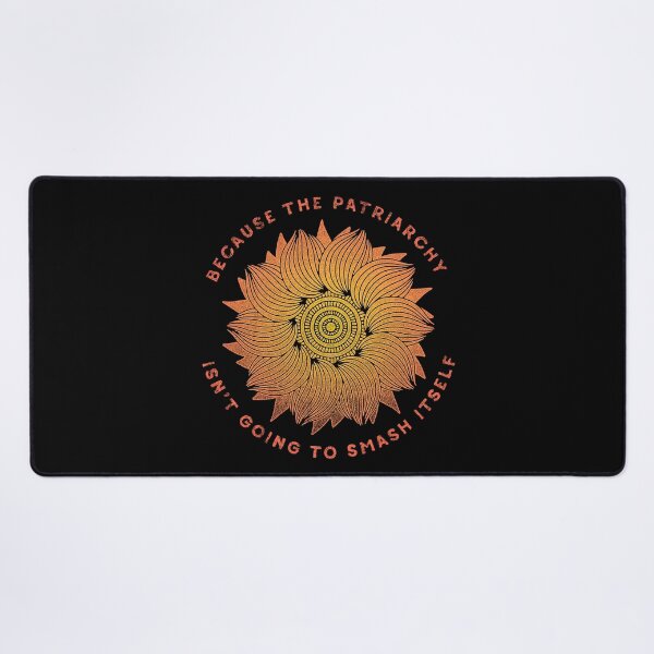 Item preview, Because the Patriarchy Isn’t Going to Smash Itself – Feminist Sunflower Mandala designed and sold by TeesbyDD.