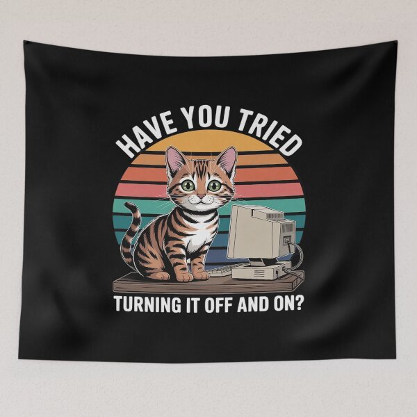Item preview, Tech Support Humor I Cat Tech Engineer I Computer IT Guy 7 designed and sold by MarryIsMonth.