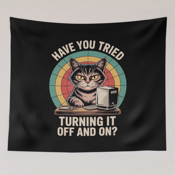 Item preview, Tech Support Humor I Cat Tech Engineer I Computer IT Guy designed and sold by FadeOfThrone.