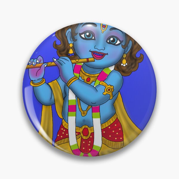Item preview, Child Krishna Art – Divine Baby Krishna Illustration designed and sold by Harshit_Digital_Arts.