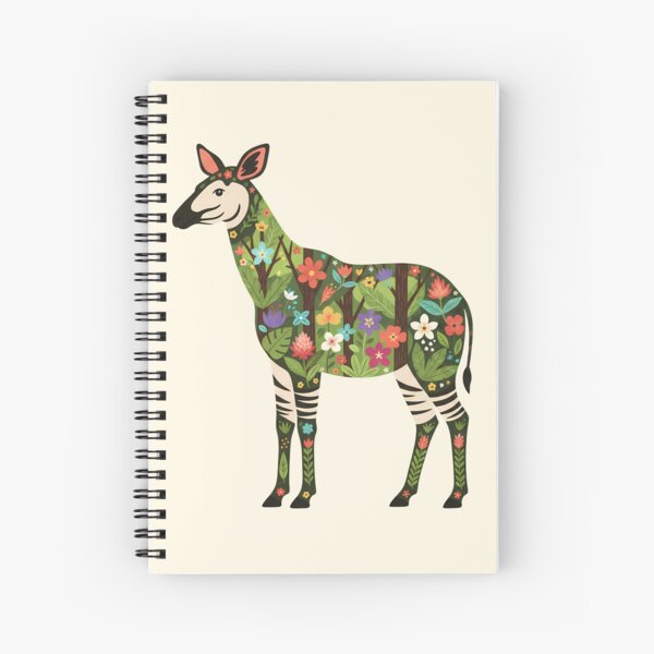Item preview, Okapi with Ituri Rainforest Foliage – Hope for Wildlife Scandinavian Folk Art by heidiannemorris © designed and sold by FOLK ART FUSION by heidiannemorris.