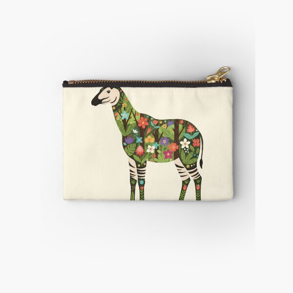 Item preview, Okapi with Ituri Rainforest Foliage – Hope for Wildlife Scandinavian Folk Art by heidiannemorris © designed and sold by FOLK ART FUSION by heidiannemorris.