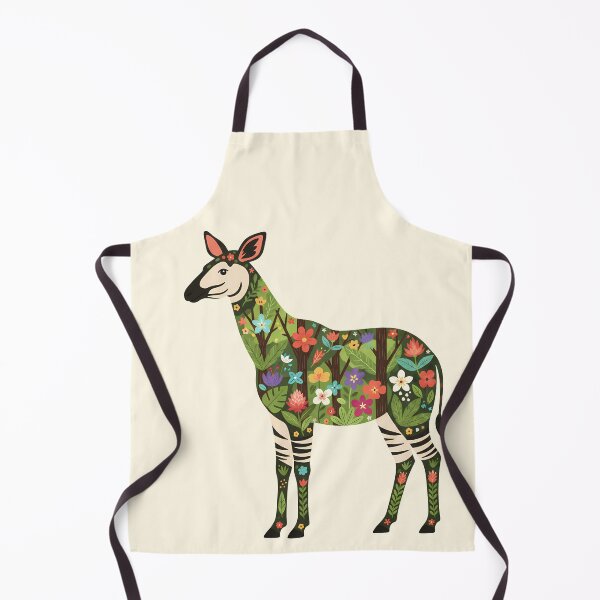 Item preview, Okapi with Ituri Rainforest Foliage – Hope for Wildlife Scandinavian Folk Art by heidiannemorris © designed and sold by FOLK ART FUSION by heidiannemorris.