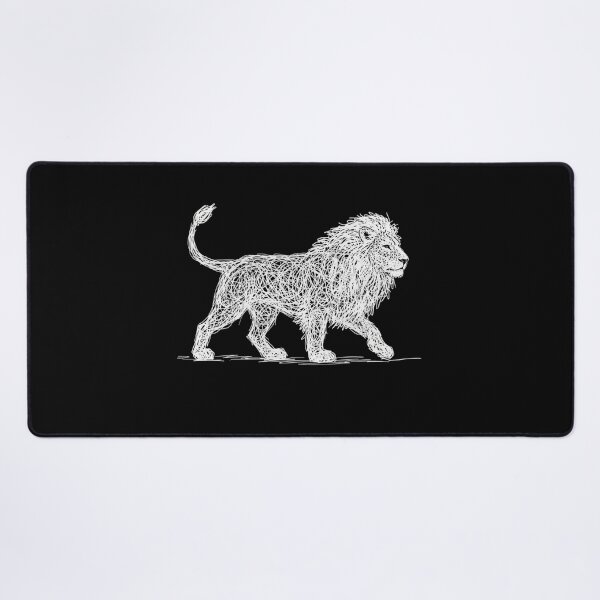 Item preview, Scribble Lion Walking Sketch Animal Lover designed and sold by salmzouriart.