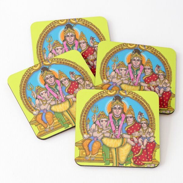 Item preview, Shiva’s Family Art – Divine Hindu Family Illustration designed and sold by Harshit_Digital_Arts.