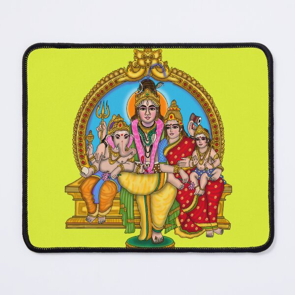 Item preview, Shiva’s Family Art – Divine Hindu Family Illustration designed and sold by Harshit_Digital_Arts.