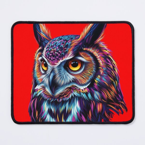 Item preview, Vibrant Neon Night Watchman Owl designed and sold by pixeldrift-art.